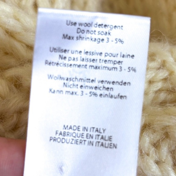 Ganni Womens Julliard Mohair Wool Sweater Size S Yellow Pullover Crewneck Jumper - Picture 7 of 8